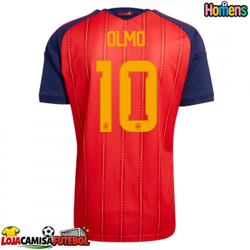 Camisa de Futebol Espanha Dani Olmo #10 Equipamento Principal Mundo 2026 Manga Curta